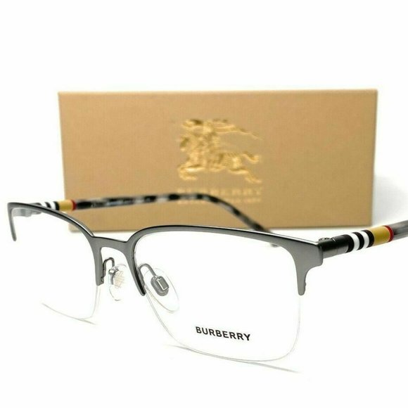 Burberry Gunmetal 54mm Men's Eyeglasses - Picture 1 of 5